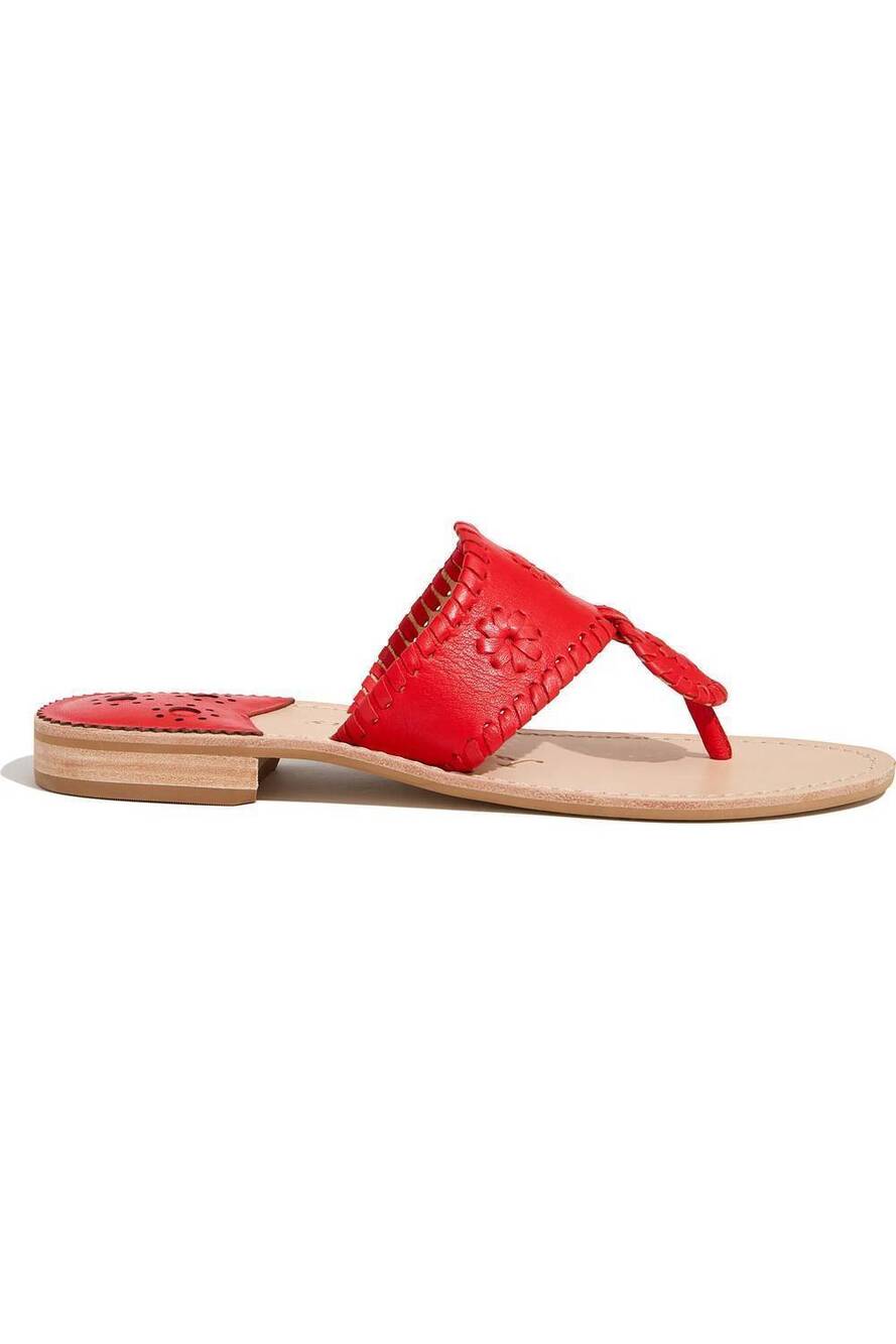 NEW JACK ROGERS women's original jack flat sandal in red